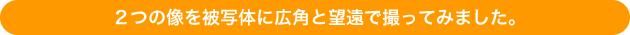 広角と望遠で