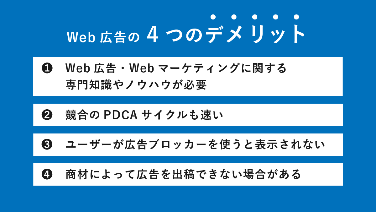 Web広告のデメリット