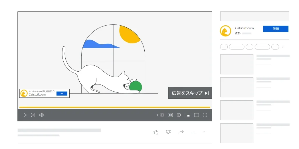 スキップ可能なインストリーム広告